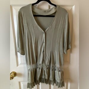 POL oversized Olive Green Women's Top size Small